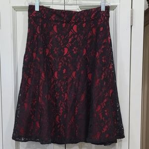 Torrid black lace skirt